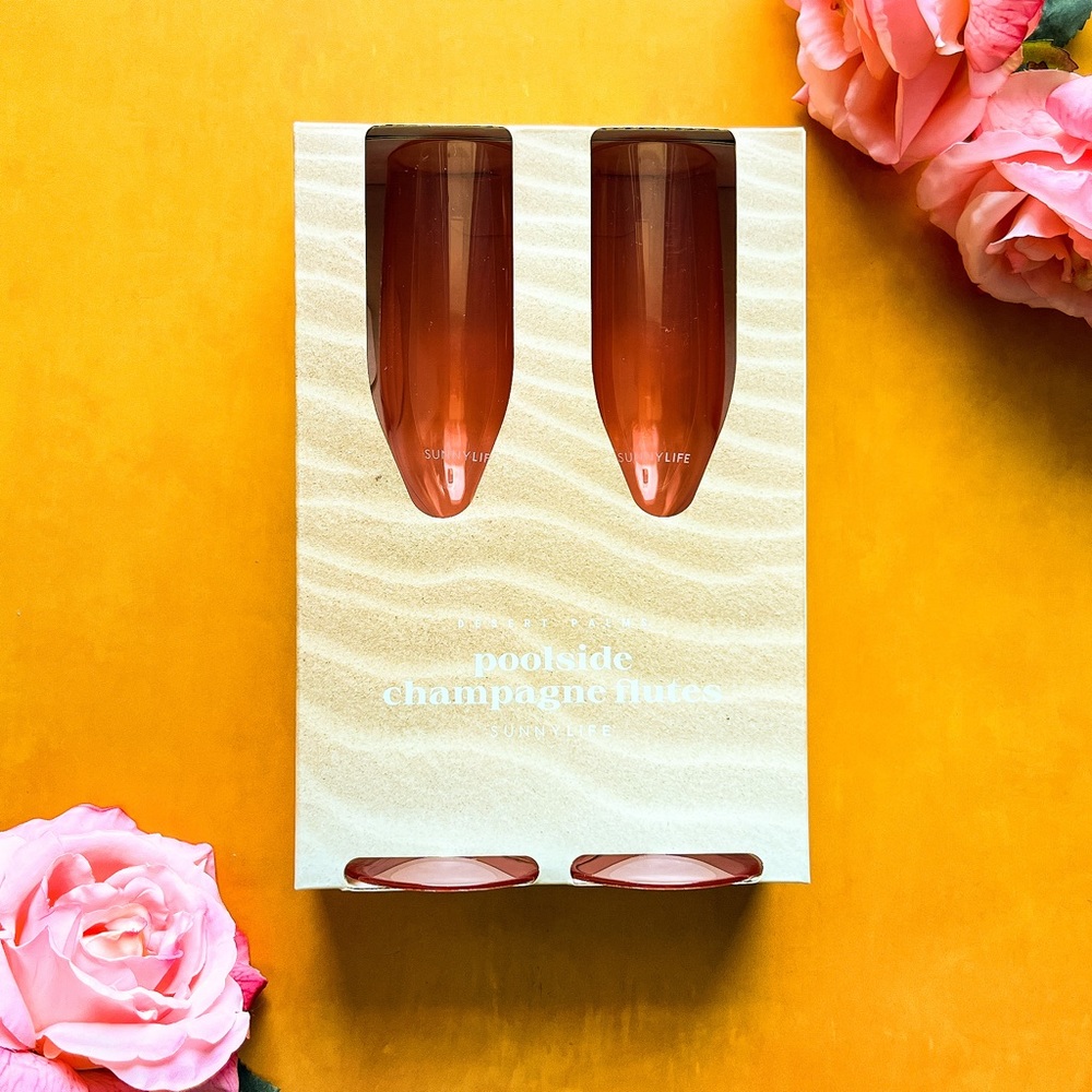 Sunny Life Poolside Champagne Flutes